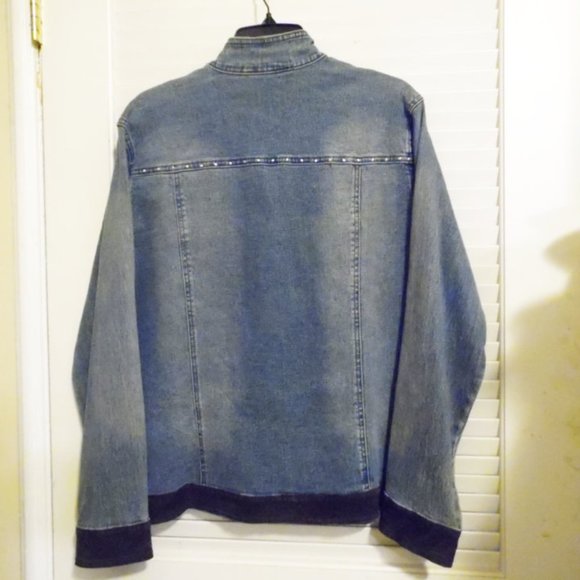 DG2 by Diane Gillman Embellished Denim Jacket Size 14 - Picture 2 of 7